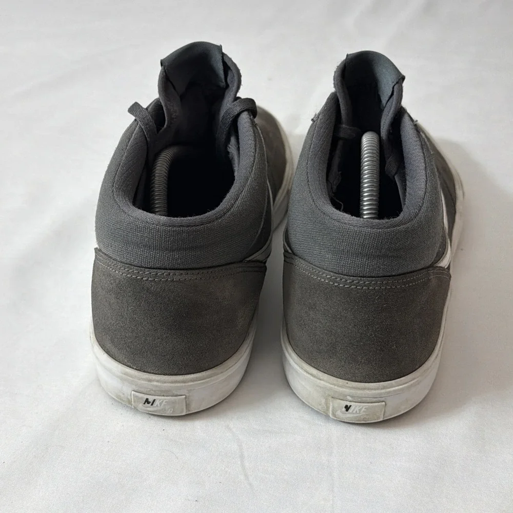 Nike Shoes Mens 12‎ SB Portmore II Solar Mid Sneakers Gray Lace Up 923198-010